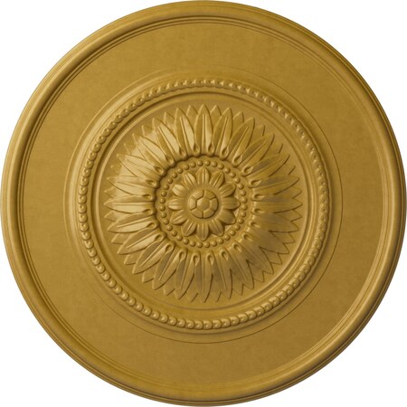Ekena Millwork Wigan Ceiling Medallion, Hand-Painted Iridescent Gold, 29 3/4"OD x 1 1/2"P CM29WGIGS